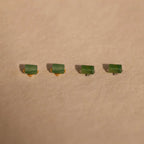 Jade Bar Studs Silver 18K Gold Plated
