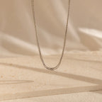 Multi Strand Chain Necklace Silver 18K Gold Plated