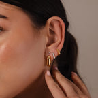 Bold Link Hoops Silver 18K Gold Plated