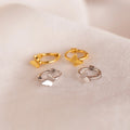 Butterfly Cartilage Mini Huggies Silver 18K Gold Plated