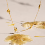 Flower Charms Child Necklace Silver 18K Gold Plated