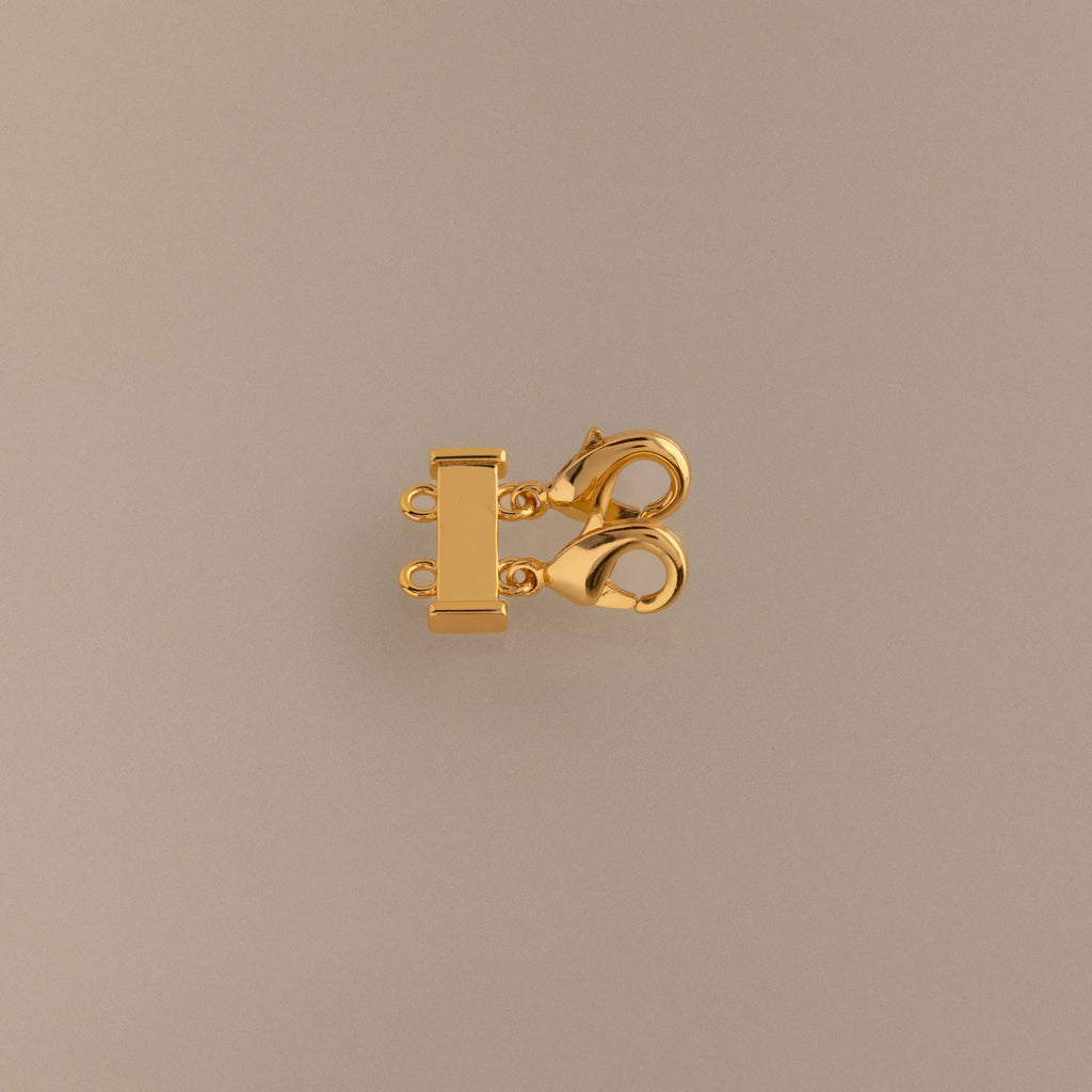 Double Layering Clasp Silver 18K Gold Plated