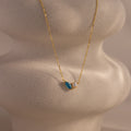 Marquise Zircon & Pearl Necklace Silver 18K Gold Plated