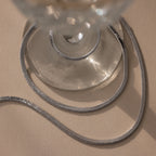 Bold Snake Chain Necklace Silver 18K Gold Plated