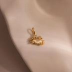 Diamond Crab Charm Silver 18K Gold Plated