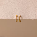 Inside Out Opal Huggies Silver 18K Gold Plated