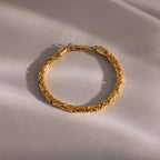 Byzantine Link Bracelet   Silver 18K Gold Plated