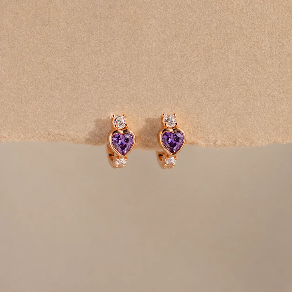 Luna Amethyst Hoops