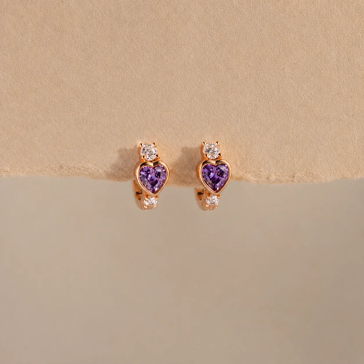 Luna Amethyst Hoops