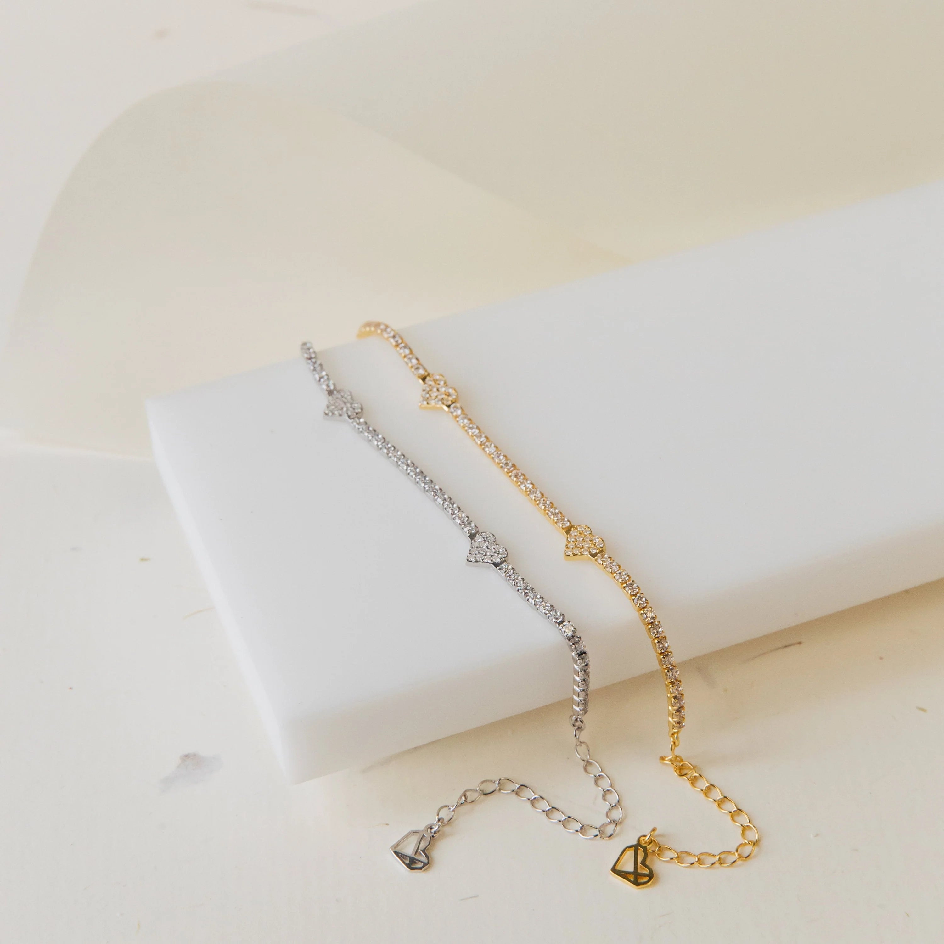 Pave Heart Bracelet