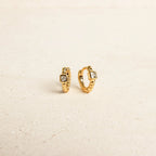 Diamond Willow Huggies Silver 18K Gold Plated
