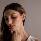 Bold Teardrop Earrings Silver 18K Gold Plated