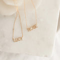 Pave Name Necklace Silver 18K Gold Plated
