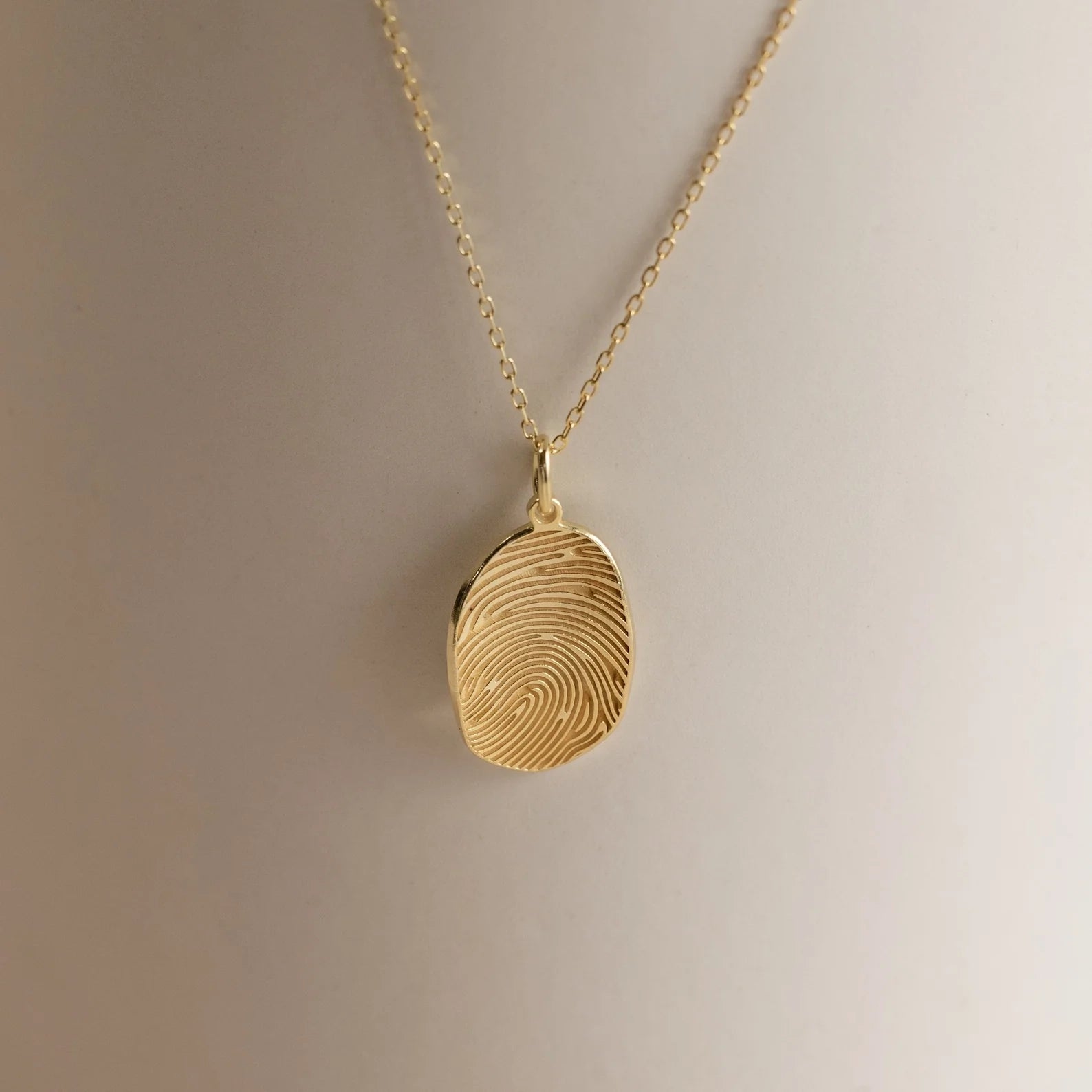 Custom Fingerprint Necklace Silver 18K Gold Plated