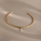 Pearl Cuff Choker Necklace Silver 18K Gold Plated