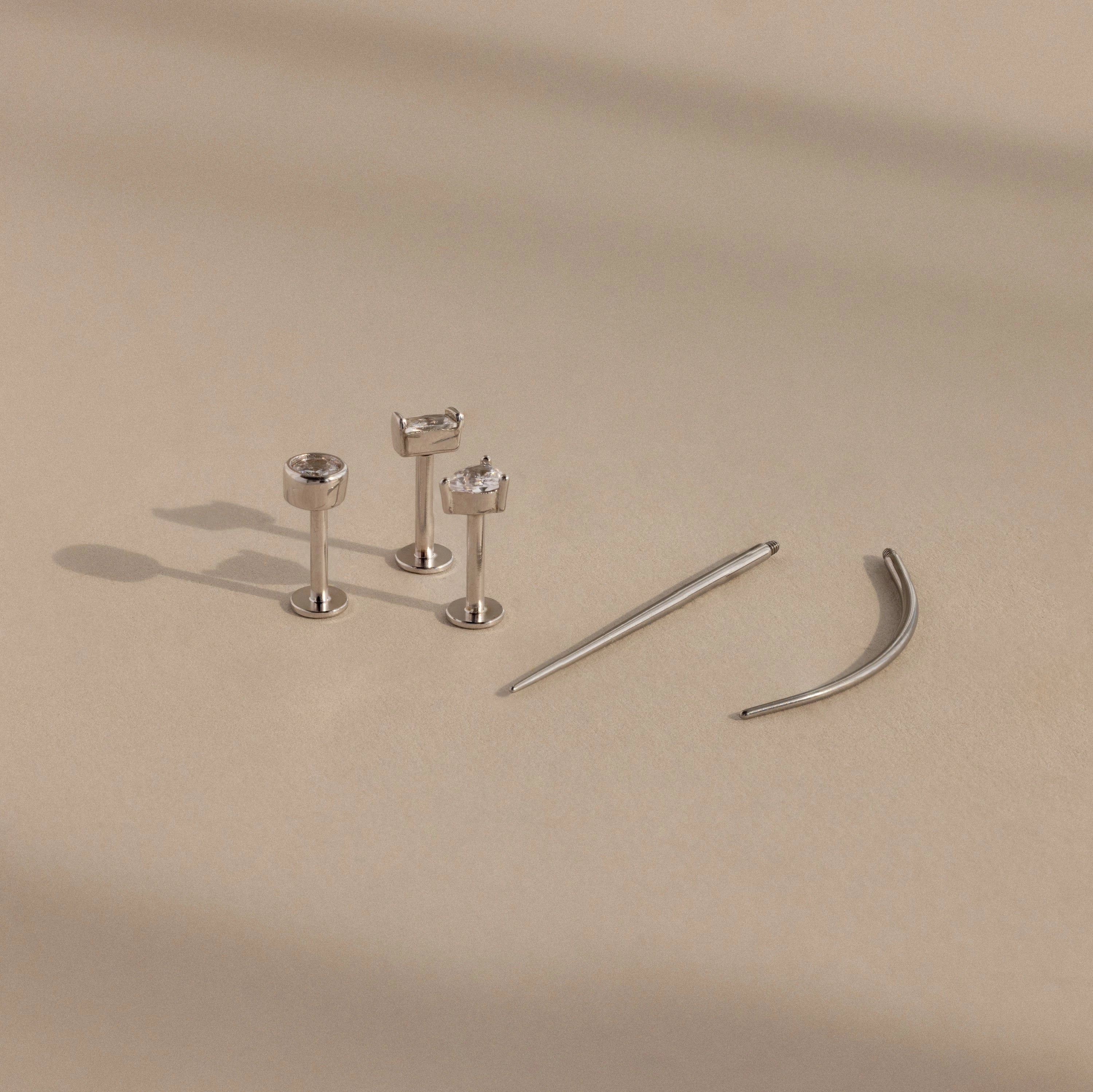 Flat Back Applicator Tool  Silver 18K Gold Plated