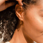Nina Link Earrings in Rose Gold Silver 18K Gold Plated