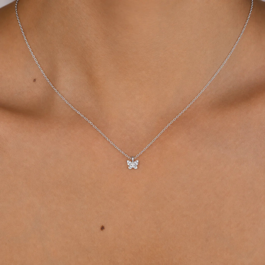 Mandy Pave Butterfly Necklace