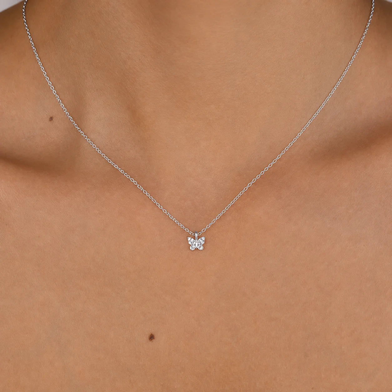 Mandy Pave Butterfly Necklace