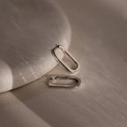 Nina Link Earrings Silver 18K Gold Plated