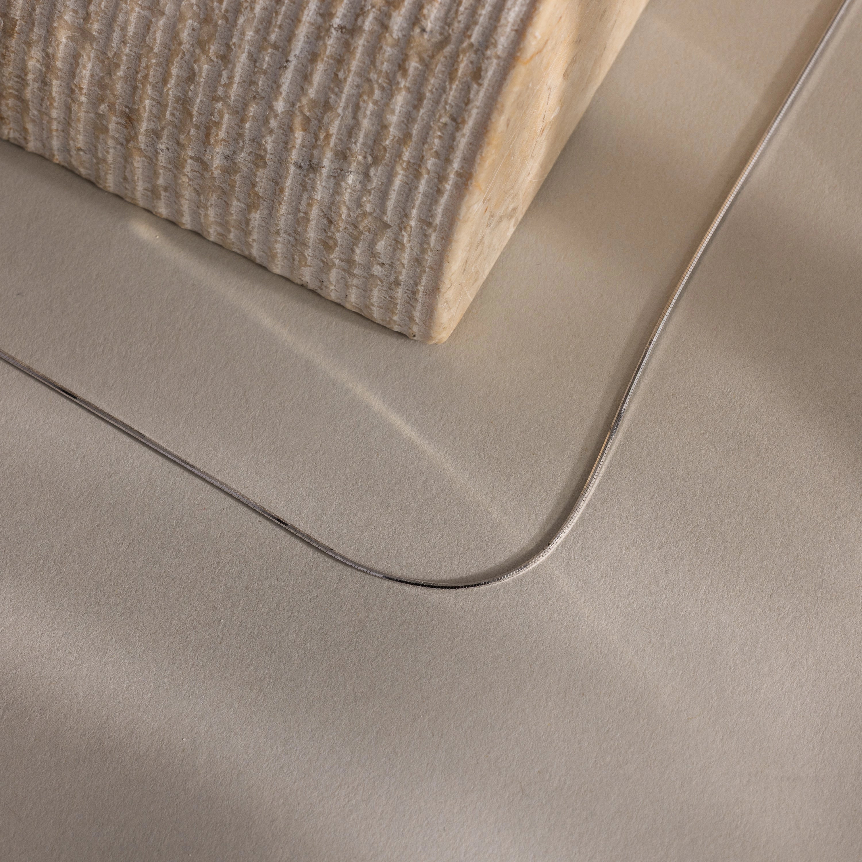 Dainty Herringbone Necklace Silver 18K Gold Plated