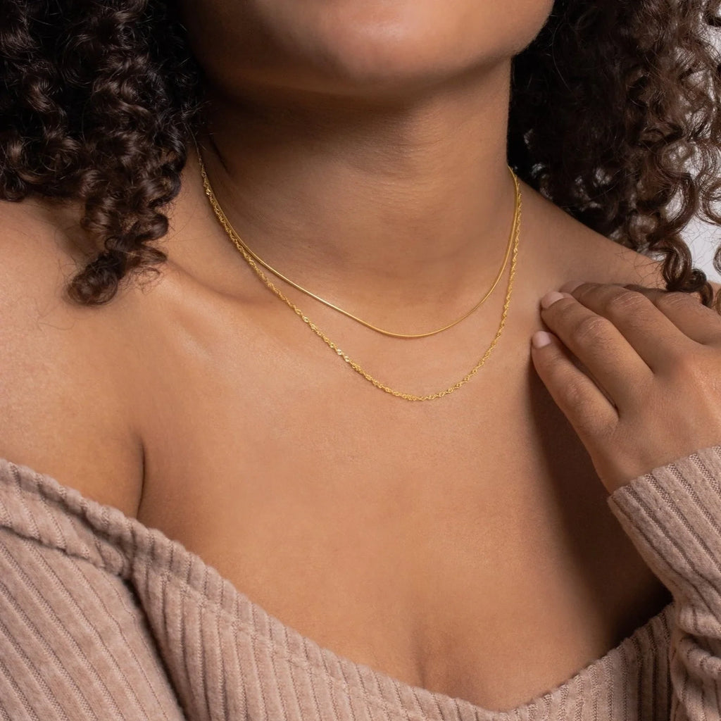 Monet Duo Chain Silver 18K Gold Plated
