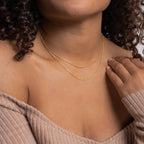 Monet Duo Chain Silver 18K Gold Plated