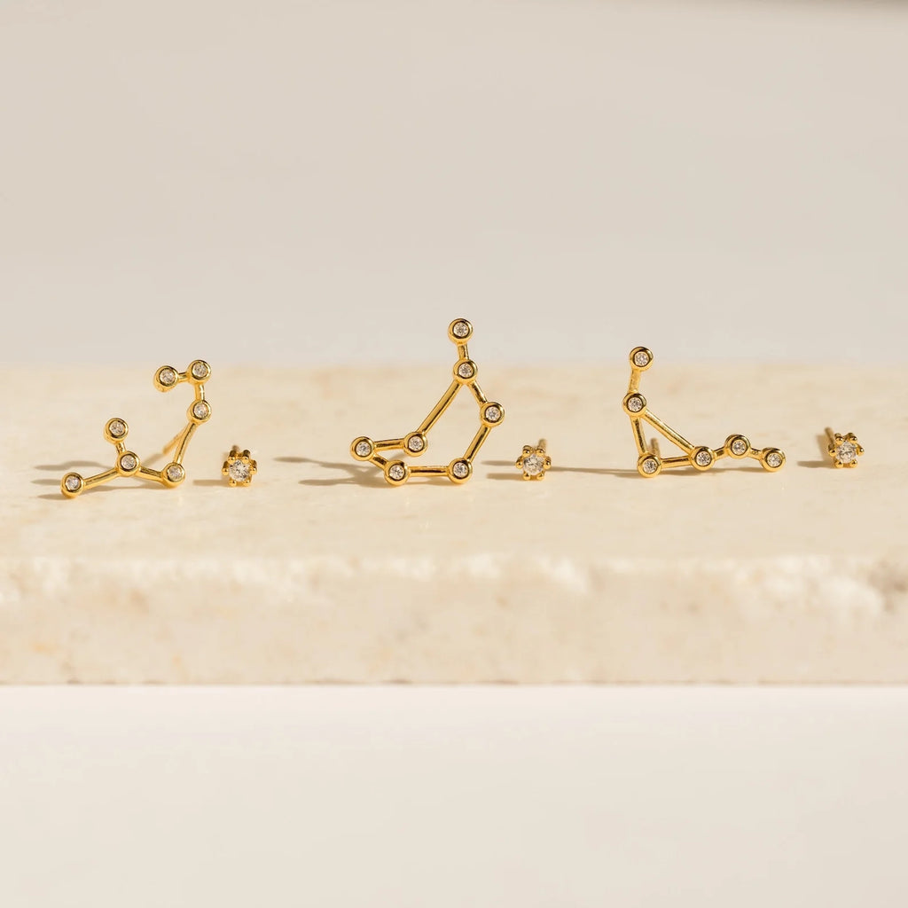 Constellation Earrings Silver 18K Gold Plated