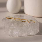 Mini Toi et Moi Birthstone Ring Silver 18K Gold Plated