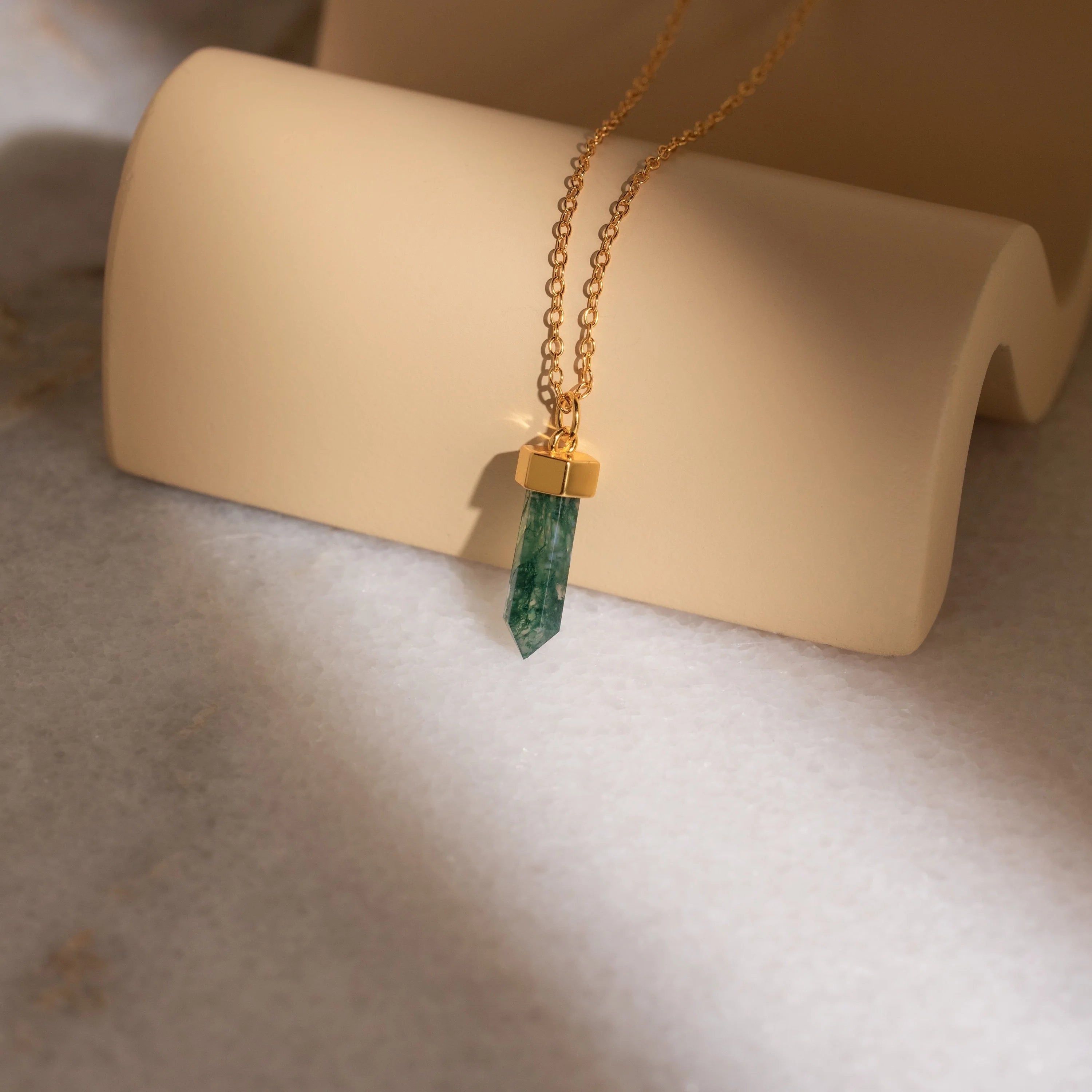 Crystal Quartz Necklaces Silver 18K Gold Plated