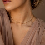 Callie Box Chain Name Necklace Silver 18K Gold Plated