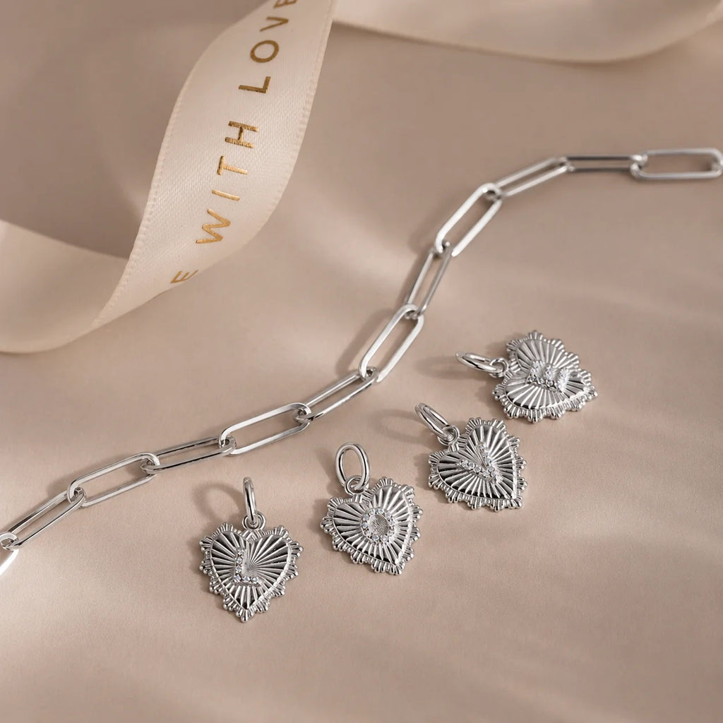 Heartline Initial Charm