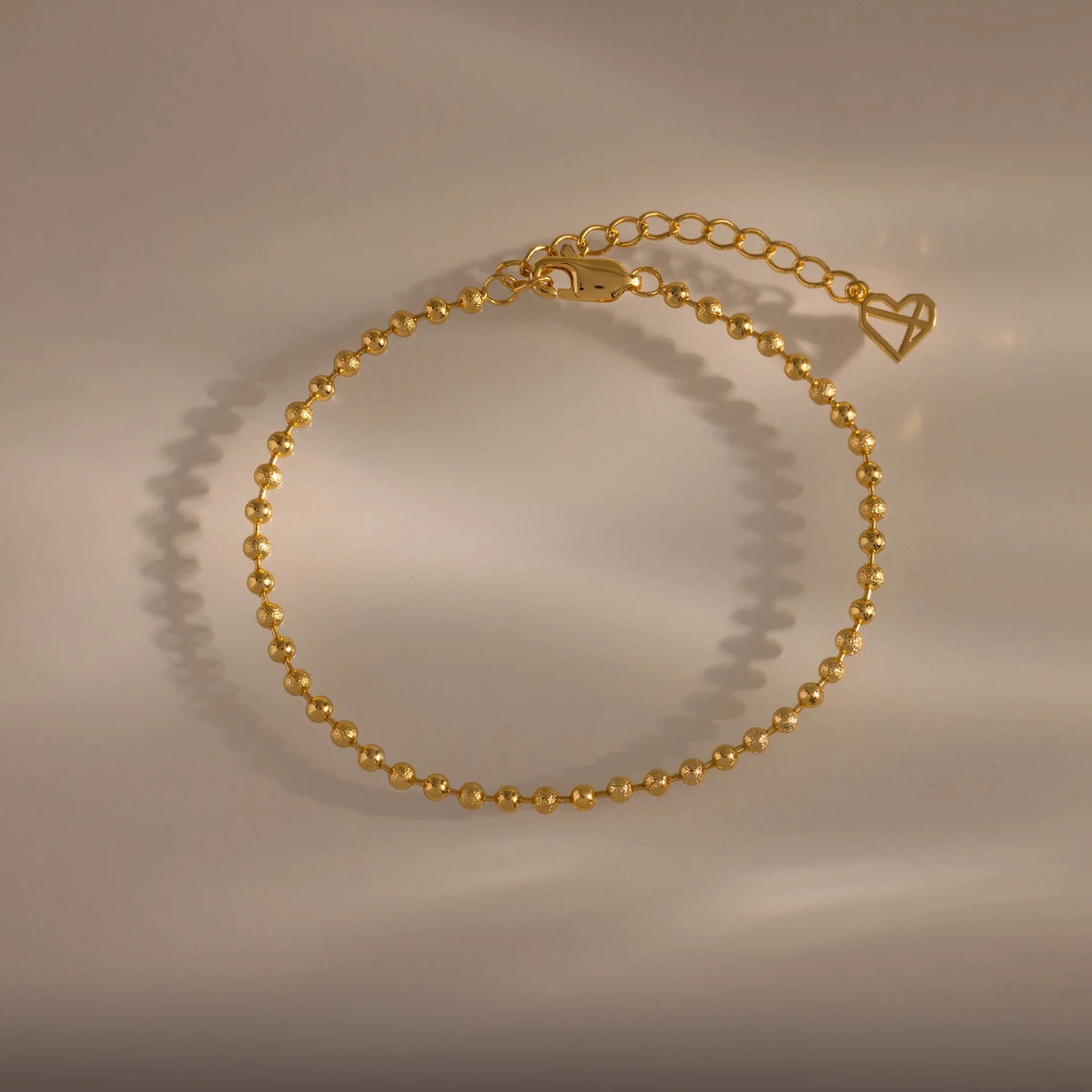 Dune Beaded Bracelet Silver 18K Gold Plated