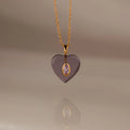 Heart-Marquise Cut Alexandrite Crystal Necklace Silver 18K Gold Plated