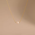 Dainty Pearl Dot Necklace Silver 18K Gold Plated