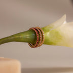 Endless Eternity Pink Tourmaline Ring Silver 18K Gold Plated