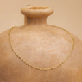 Heart Link Chain Necklace Silver 18K Gold Plated