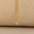 Diamond North Star Signet Necklace Silver 18K Gold Plated
