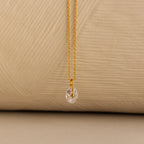 Diamond North Star Signet Necklace Silver 18K Gold Plated
