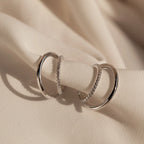 Lydia Duo Cuffs Silver 18K Gold Plated