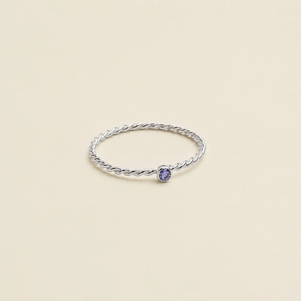 Twisted Birthstone Ring