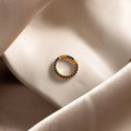 Pave Sapphire Charm Clip  Silver 18K Gold Plated