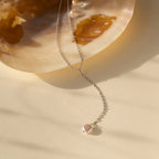 Pearl Lariat Y Necklace Silver 18K Gold Plated