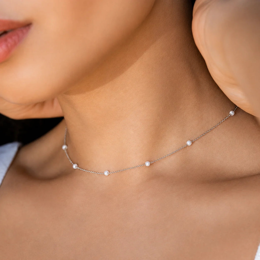 Opal Station Necklace