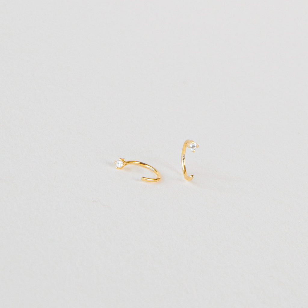 Diamonds Saylor Huggies Silver 18K Gold Plated