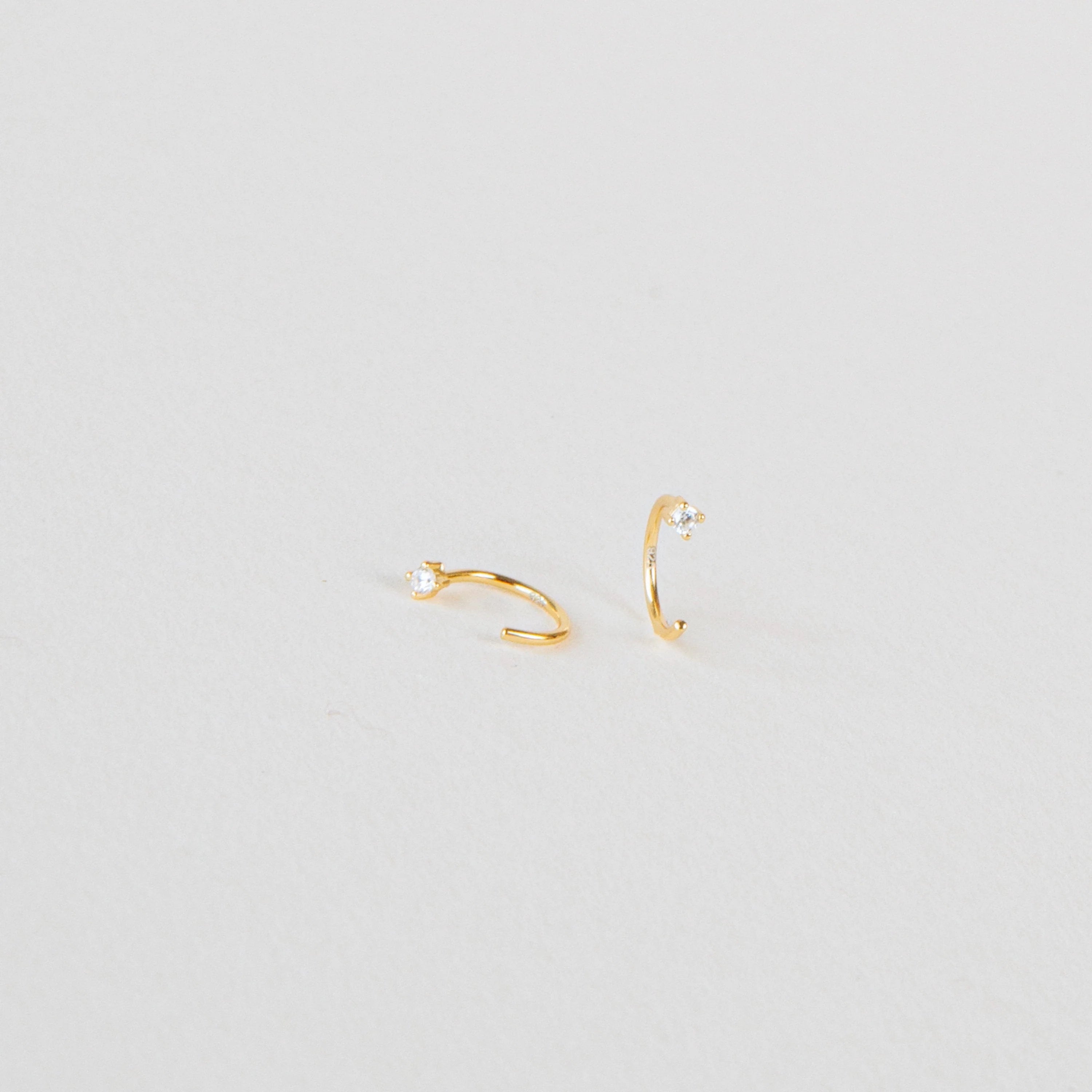 Diamonds Saylor Huggies Silver 18K Gold Plated