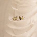 Seagrass Peridot Marquise Studs Silver 18K Gold Plated
