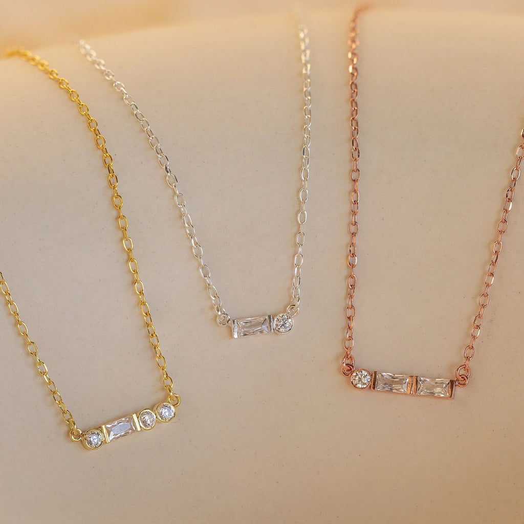 Morse Code Necklace Silver 18K Gold Plated