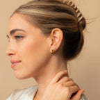 Heart Charm Knot Studs Silver 18K Gold Plated