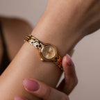 Wavy Link Timepiece Silver 18K Gold Plated